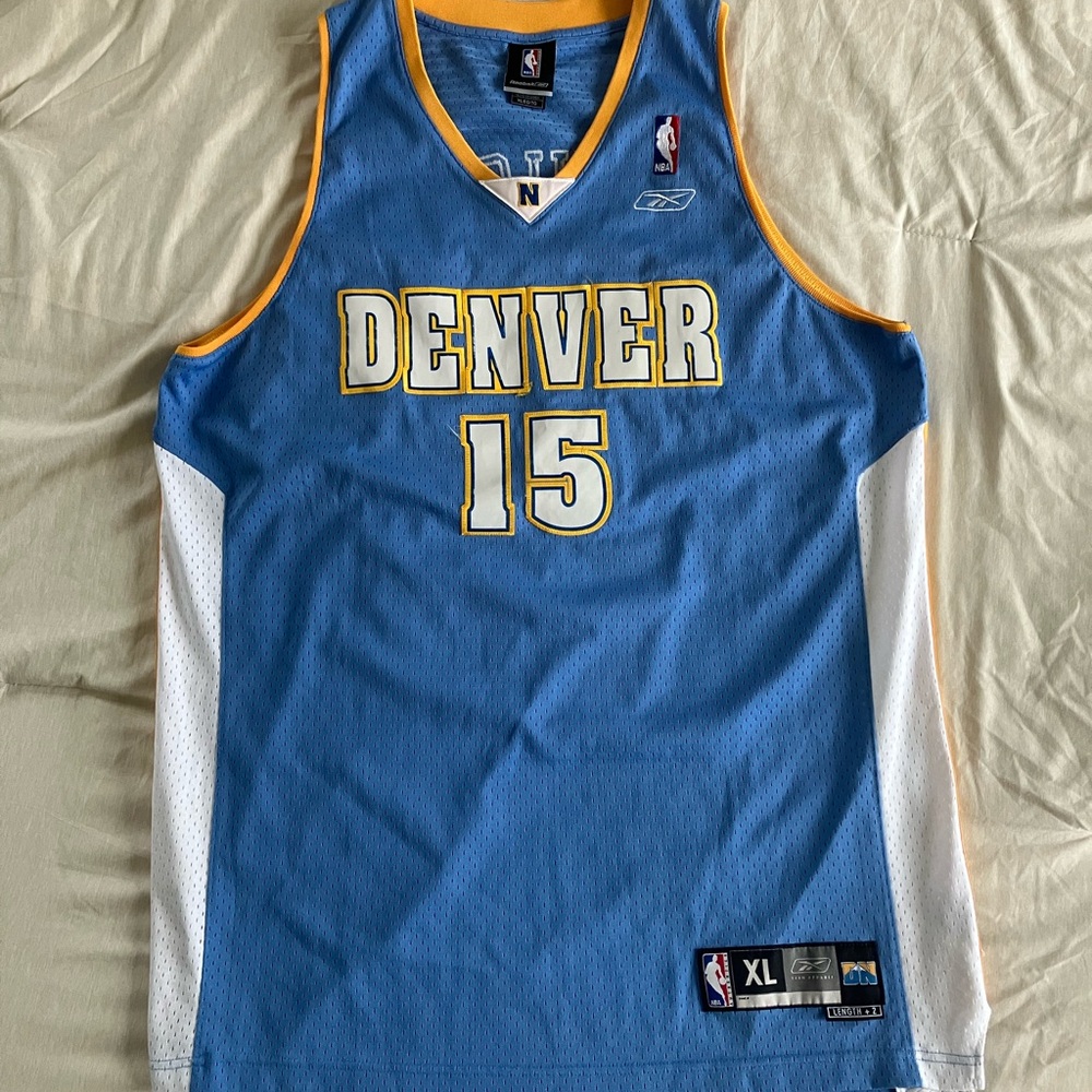 Denver Nuggets #15 Carmelo Anthony Reebok Jersey - Blue Size: XL